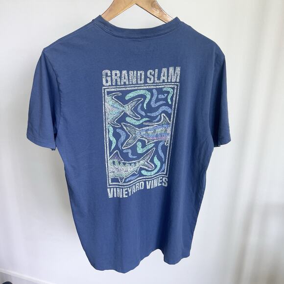 Martha's Vineyard Mens T- shirt Short Sleeve Sz Small Blue Graphic‎ Grand Slam - Picture 2 of 8